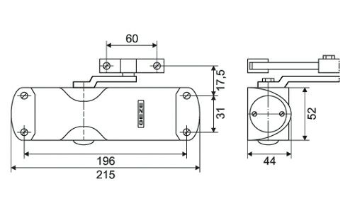 Чертеж GEZE TS 1000 C